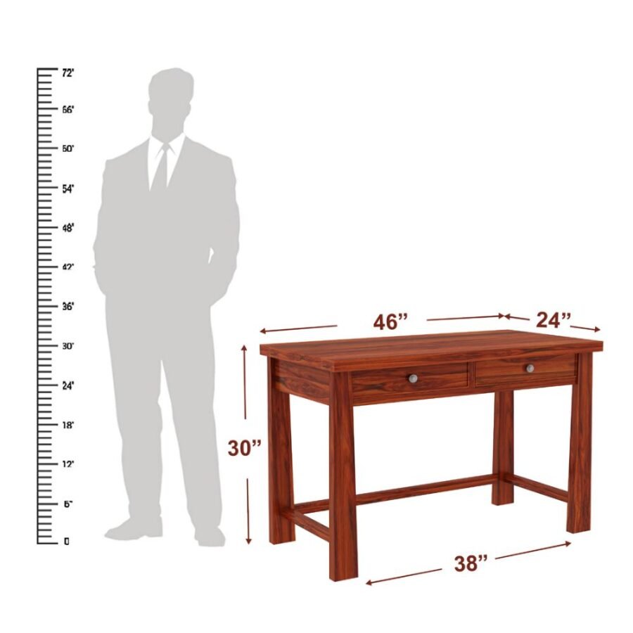 Saga Solid Wood Study Table - Vintage Home