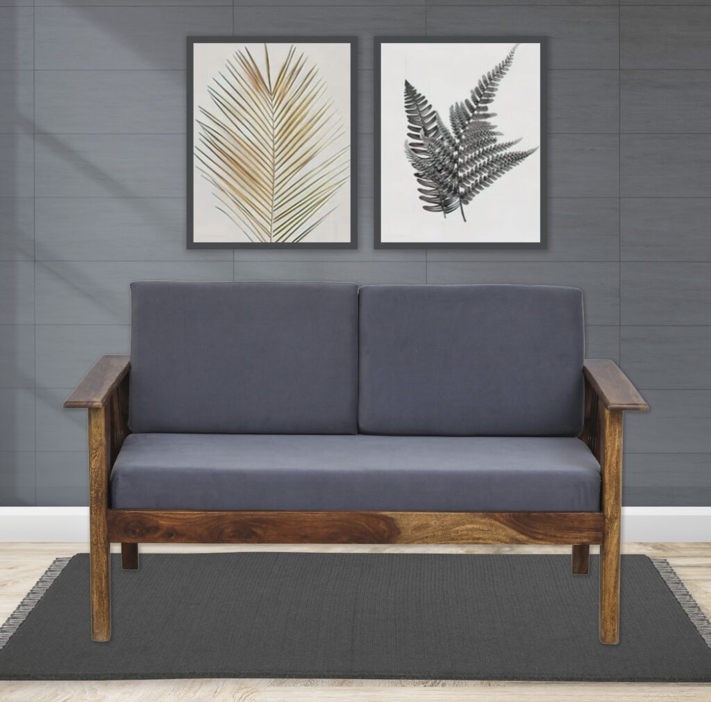 Sheesham Wood 2 Seater Sofa