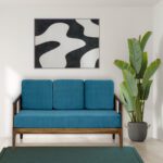 sheesham wood 3 seater sofa