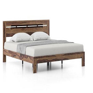 Luxury Wooden Bed in Teak Finish