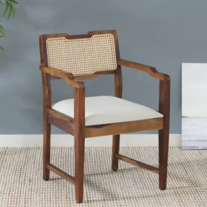 Binche Sheesham Wood Arm Chair In Provincial Teak Finish