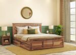 Teak Wood king Size Bed with Storage