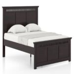 Fidora Solid Wood King Size Non Storage Bed in Mahogany Finish