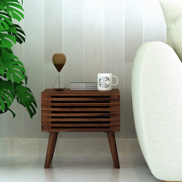 Imperial  Sheesham Wood Bed Side Table In Provincial Teak Finish.