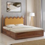 Wooden Bed with Headboard
