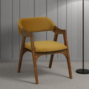 Averra Solid Wood Armchair – Premium Teak Finish Wooden Chair