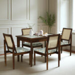 Solid Wood Dining Set 4 Seater