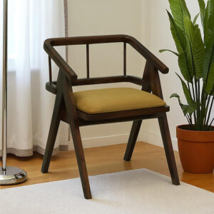 Sheesham Wood Armchair with Cushion