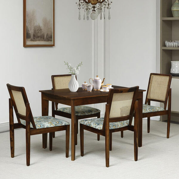 Solid Wood Dining Set 4 Seater