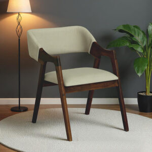 Sheesham Wood Arm Chair – Comfortable Wooden Chair with Teak Finish for Living Room