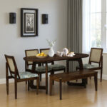 Sheesham Wood 6 Dining Set With Bench