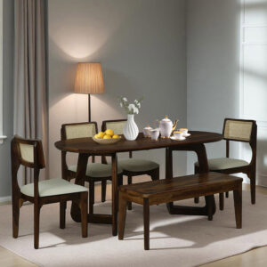 Sheesham Wood 6 Seater Dining Set with Bench