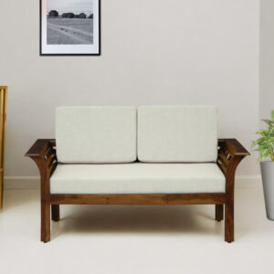 solid wood 2 seater sofa