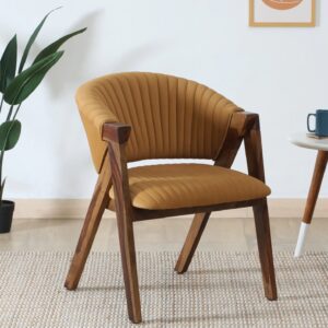 Elora Solid Wood Arm Chair in Scratch-Resistant Finish